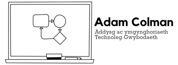 Banner - Adam Colman Addysg a Chynghoriaeth Tech Gwyb / IT education and consultancy